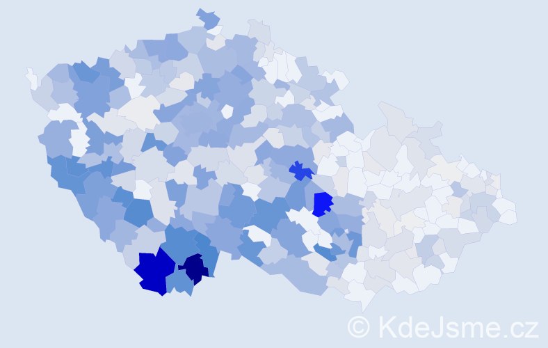 Příjmení: 'Homolková', počet výskytů 1565 v celé ČR