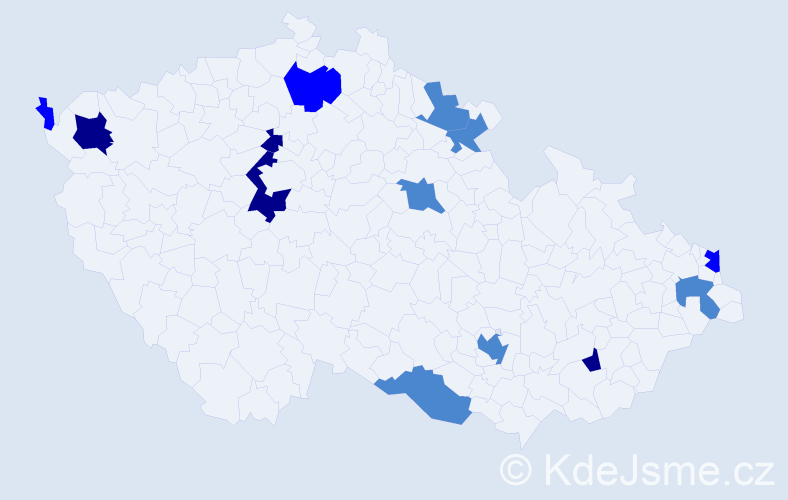 Příjmení: 'Madaras', počet výskytů 24 v celé ČR
