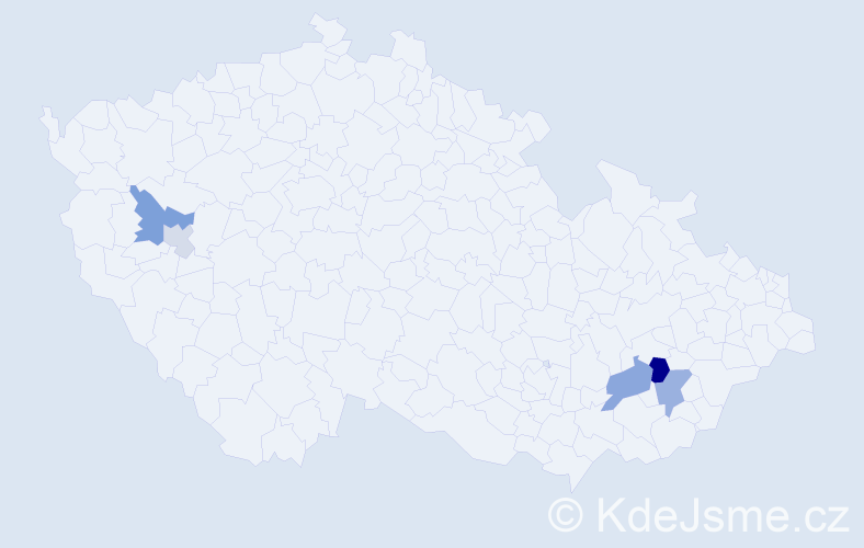 Příjmení: 'Kráčina', počet výskytů 10 v celé ČR