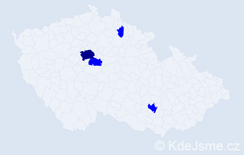 Příjmení: 'Molinaro', počet výskytů 5 v celé ČR