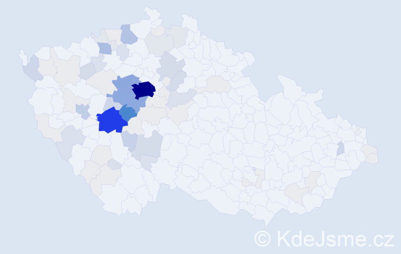 Příjmení: 'Peták', počet výskytů 311 v celé ČR