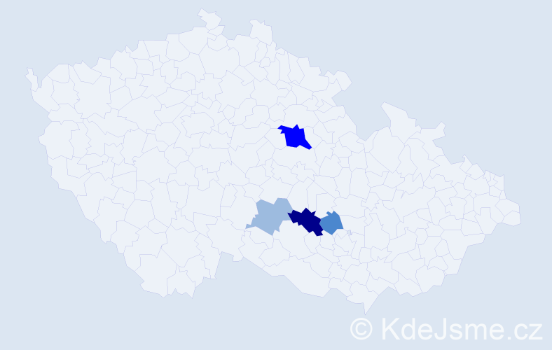 Příjmení: 'Liedermanová', počet výskytů 10 v celé ČR