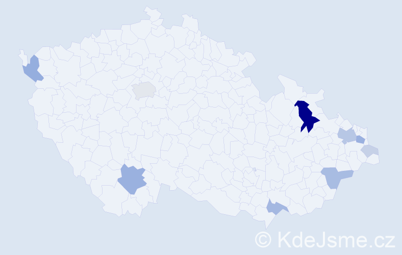 Příjmení: 'Višvaderová', počet výskytů 31 v celé ČR