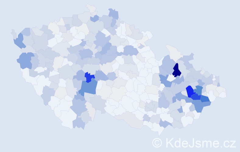 Příjmení: 'Volková', počet výskytů 1215 v celé ČR