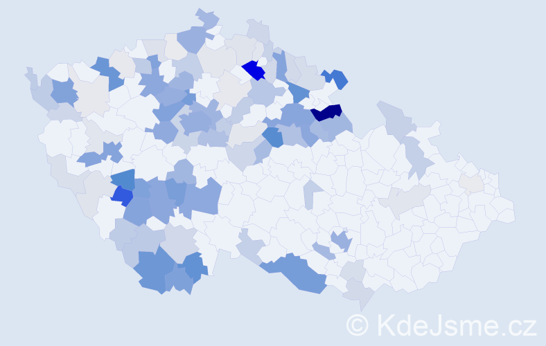 Příjmení: 'Brouček', počet výskytů 394 v celé ČR