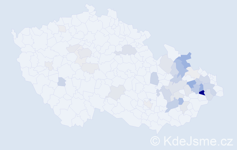 Příjmení: 'Makový', počet výskytů 128 v celé ČR