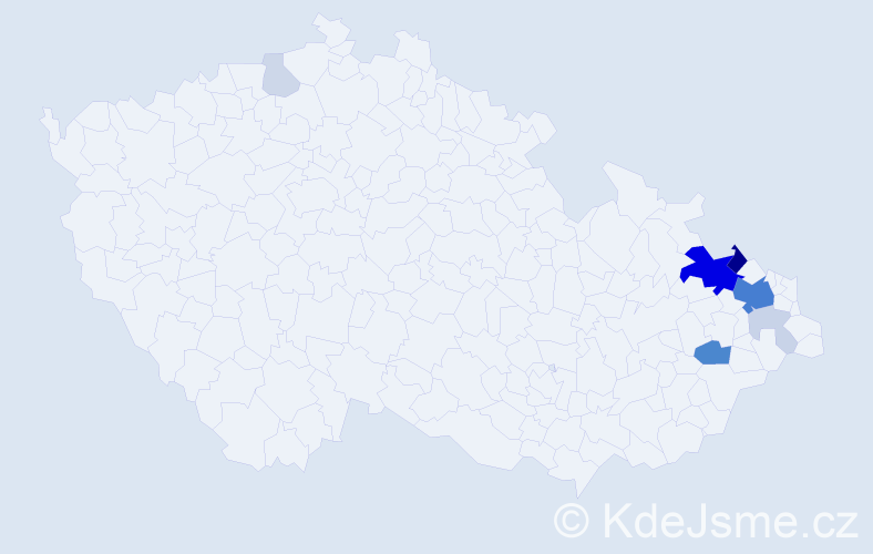 Příjmení: 'Curylová', počet výskytů 33 v celé ČR