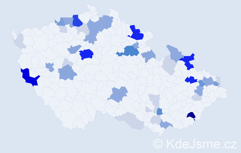 Příjmení: 'Anders', počet výskytů 145 v celé ČR