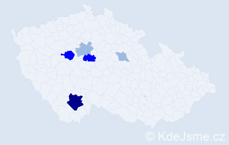 Příjmení: 'Kerles', počet výskytů 13 v celé ČR
