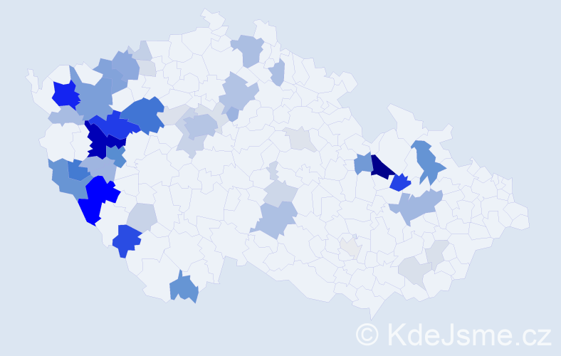 Příjmení: 'Steidlová', počet výskytů 162 v celé ČR