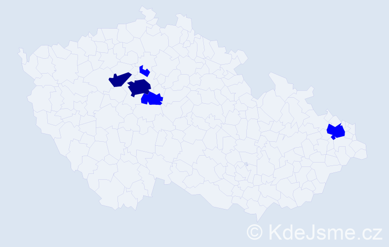 Příjmení: 'Šušorová', počet výskytů 7 v celé ČR