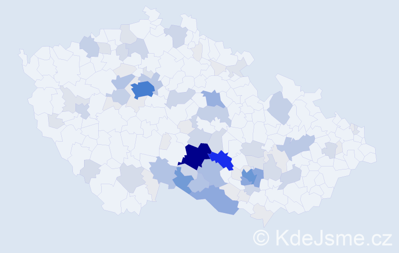 Příjmení: 'Bartušek', počet výskytů 341 v celé ČR