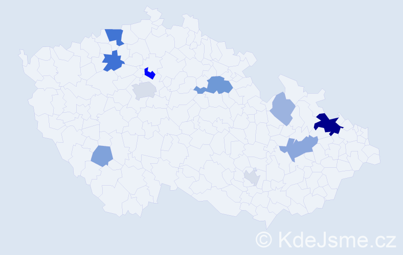 Příjmení: 'Peiker', počet výskytů 26 v celé ČR