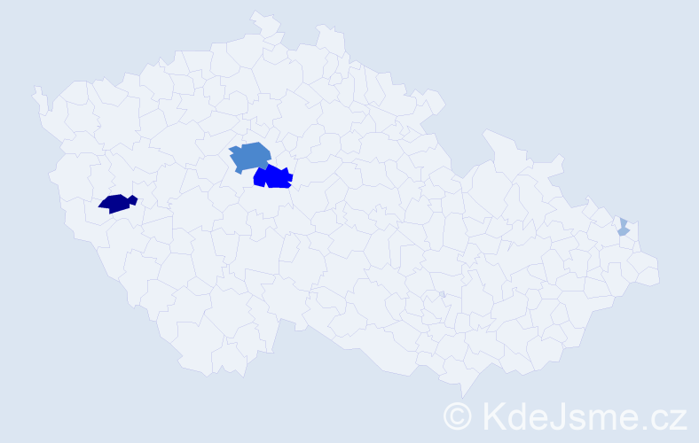 Příjmení: 'Čenteš', počet výskytů 10 v celé ČR
