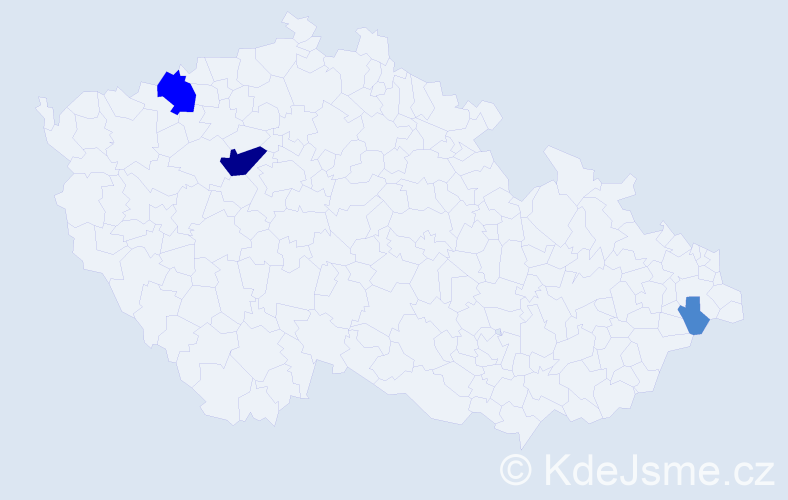 Příjmení: 'Bohačik', počet výskytů 6 v celé ČR