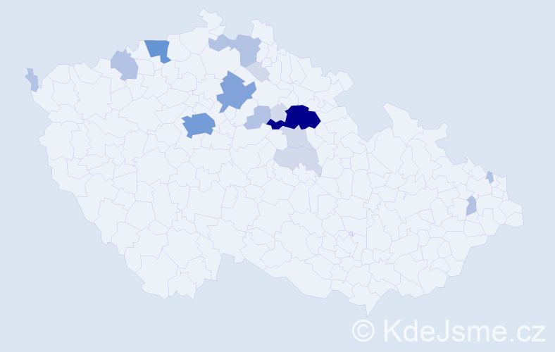 Příjmení: 'Mikolanda', počet výskytů 49 v celé ČR