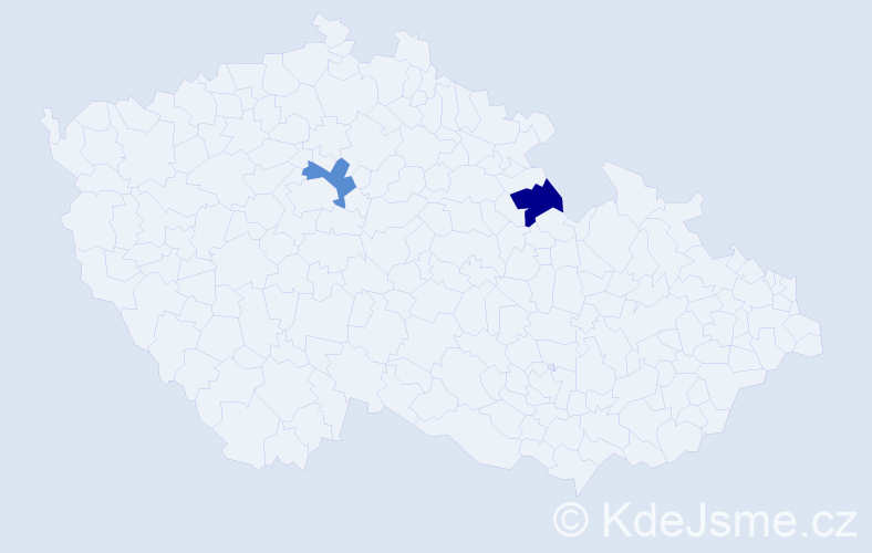 Příjmení: 'Ćwikła', počet výskytů 2 v celé ČR