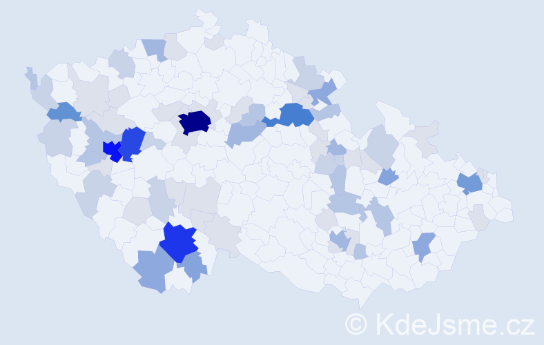 Příjmení: 'Karlíček', počet výskytů 225 v celé ČR