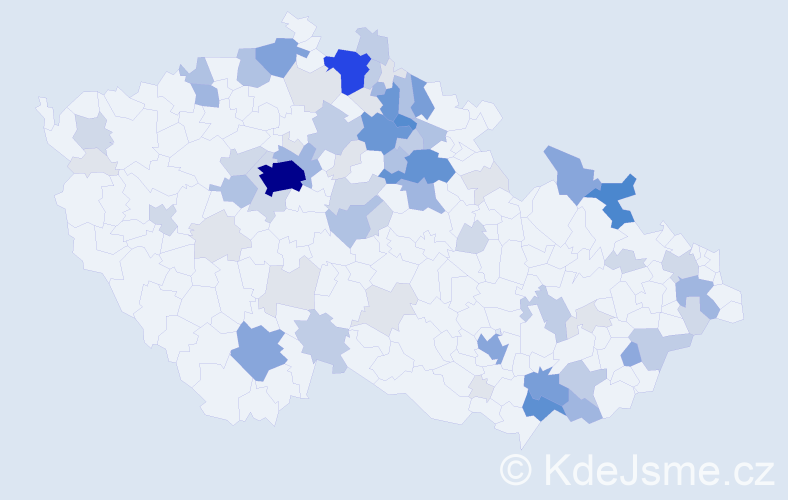 Příjmení: 'Kmínek', počet výskytů 294 v celé ČR
