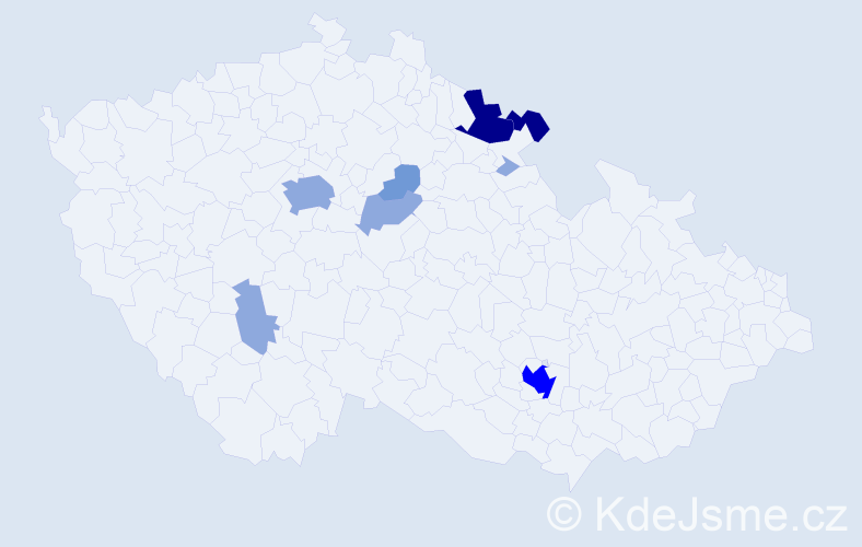 Příjmení: 'Letzel', počet výskytů 22 v celé ČR