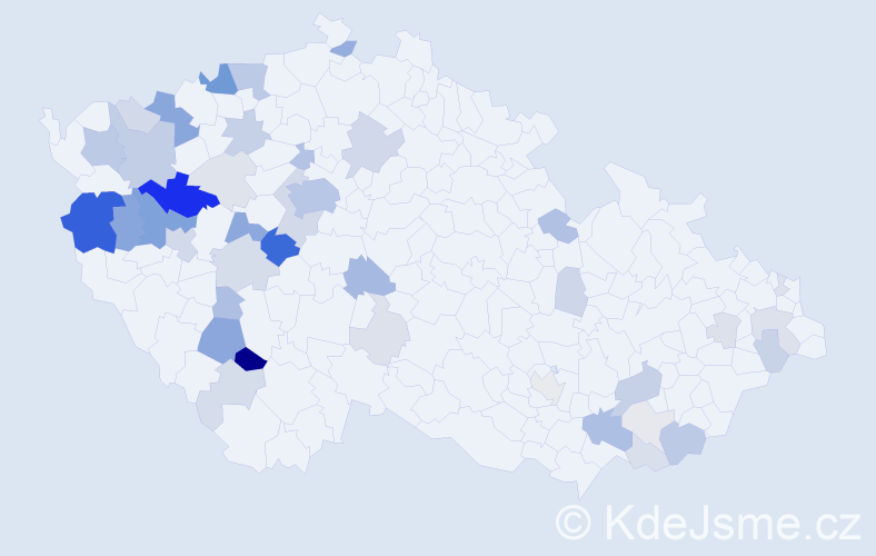 Příjmení: 'Plevka', počet výskytů 161 v celé ČR