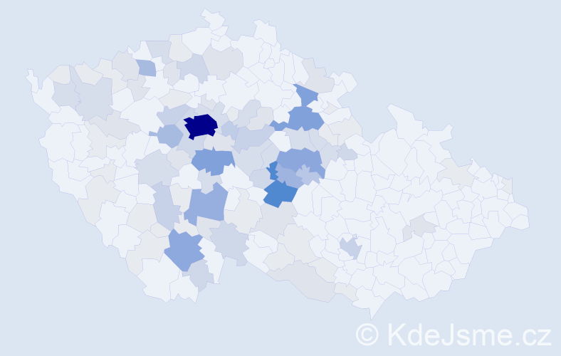 Příjmení: 'Benák', počet výskytů 347 v celé ČR
