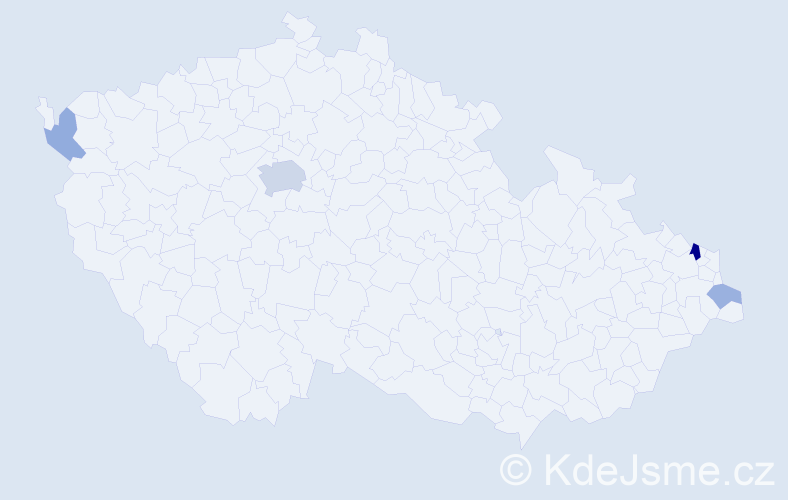 Příjmení: 'Hamrozyová', počet výskytů 10 v celé ČR