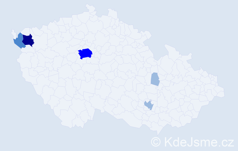 Příjmení: 'Cekov', počet výskytů 11 v celé ČR