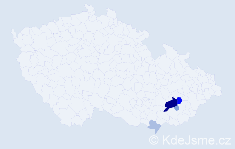 Příjmení: 'Dobroslávková', počet výskytů 12 v celé ČR