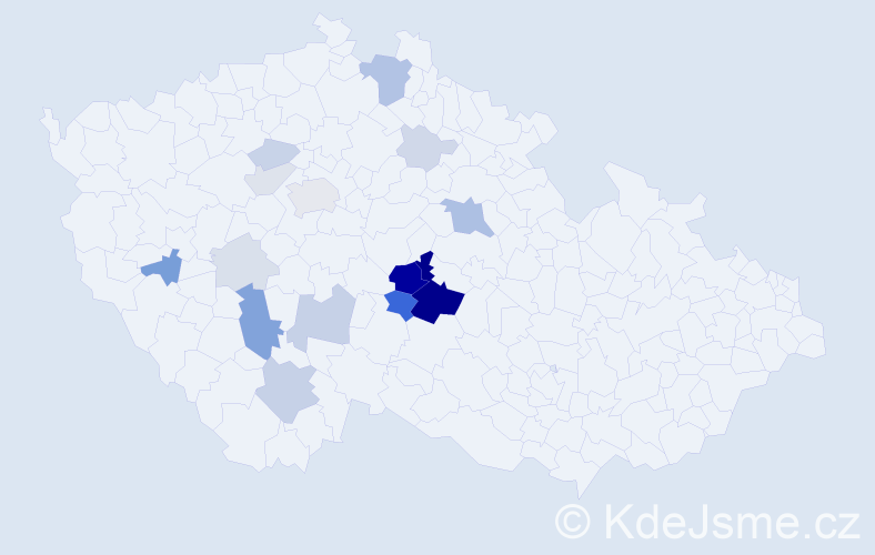 Příjmení: 'Krupauer', počet výskytů 53 v celé ČR