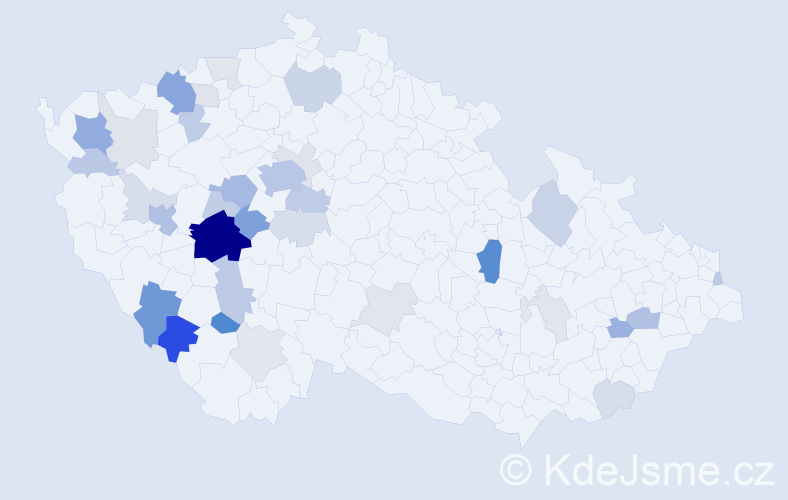 Příjmení: 'Šefrnová', počet výskytů 113 v celé ČR
