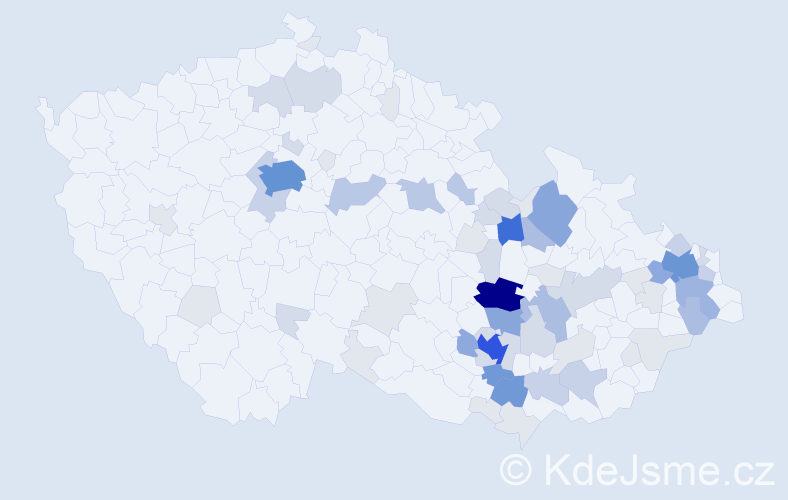 Příjmení: 'Fabiánková', počet výskytů 248 v celé ČR