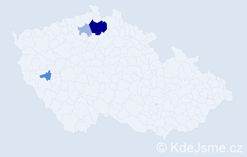 Příjmení: 'Kušnerik', počet výskytů 9 v celé ČR