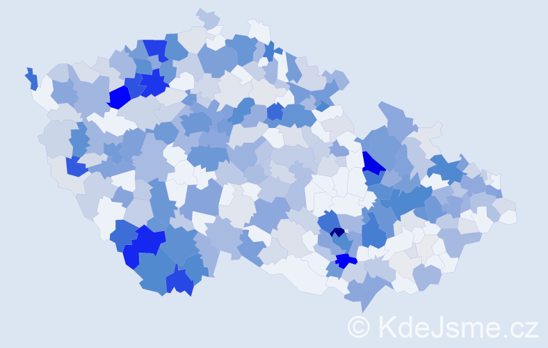 Příjmení: 'Wagner', počet výskytů 1334 v celé ČR