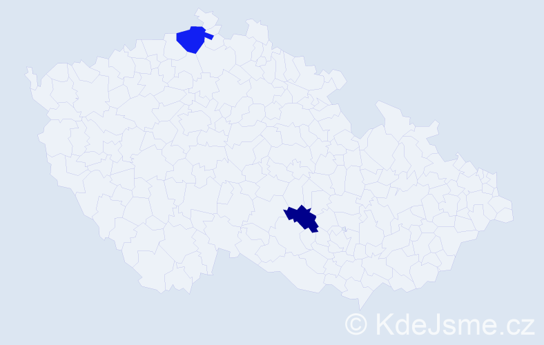 Příjmení: 'Siler', počet výskytů 5 v celé ČR