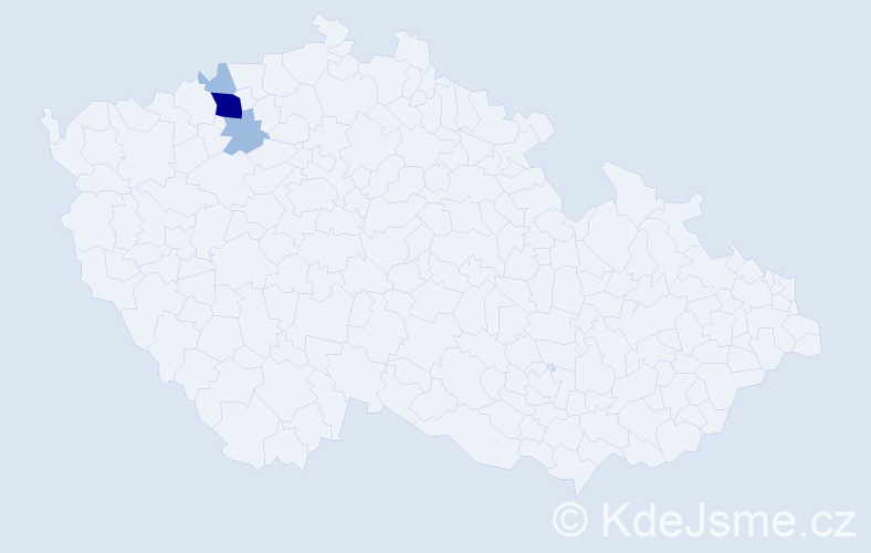 Příjmení: 'Thalinger', počet výskytů 6 v celé ČR
