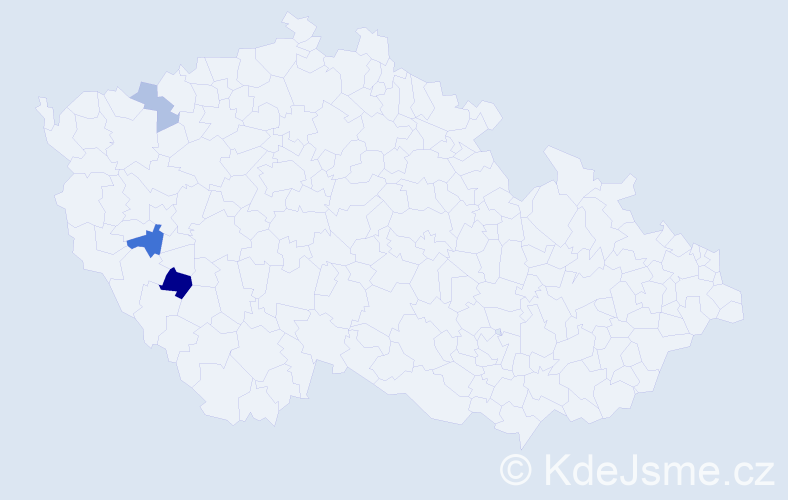 Příjmení: 'Veringrová', počet výskytů 5 v celé ČR