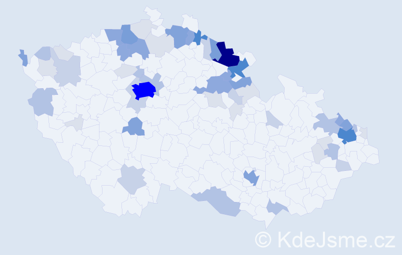 Příjmení: 'Seidel', počet výskytů 213 v celé ČR