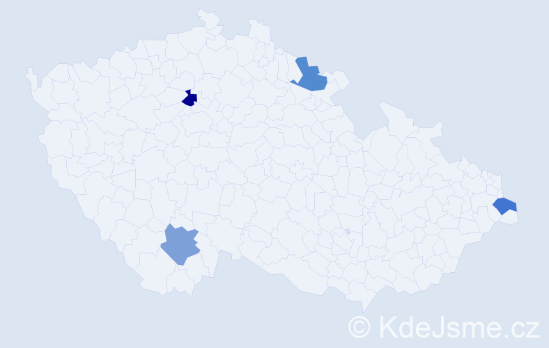 Příjmení: 'Pisariková', počet výskytů 4 v celé ČR