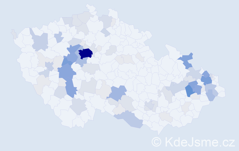 Příjmení: 'Biskup', počet výskytů 341 v celé ČR