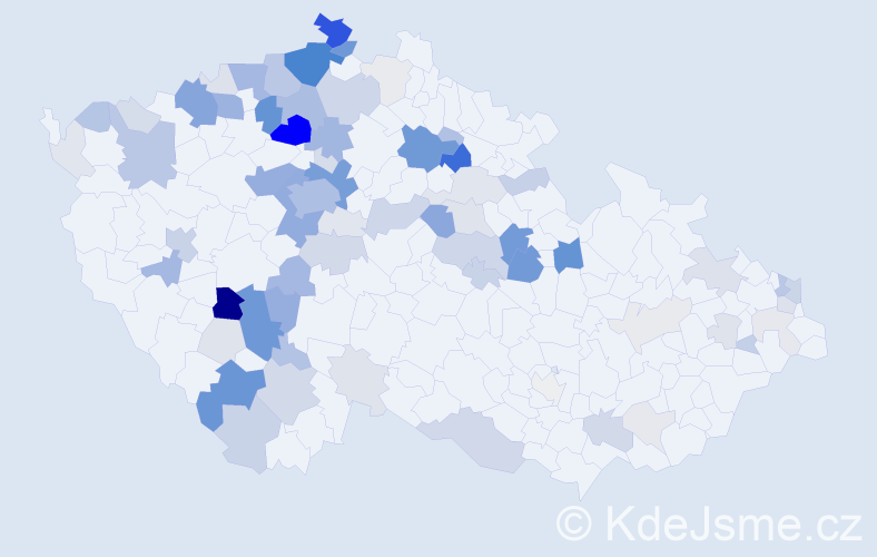Příjmení: 'Barcal', počet výskytů 315 v celé ČR