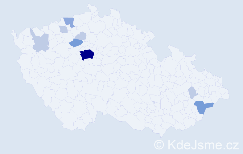 Příjmení: 'Blahotová', počet výskytů 22 v celé ČR