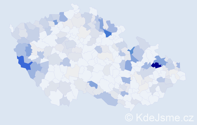 Příjmení: 'Haasová', počet výskytů 694 v celé ČR