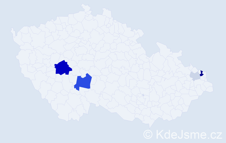 Příjmení: 'Widla', počet výskytů 11 v celé ČR