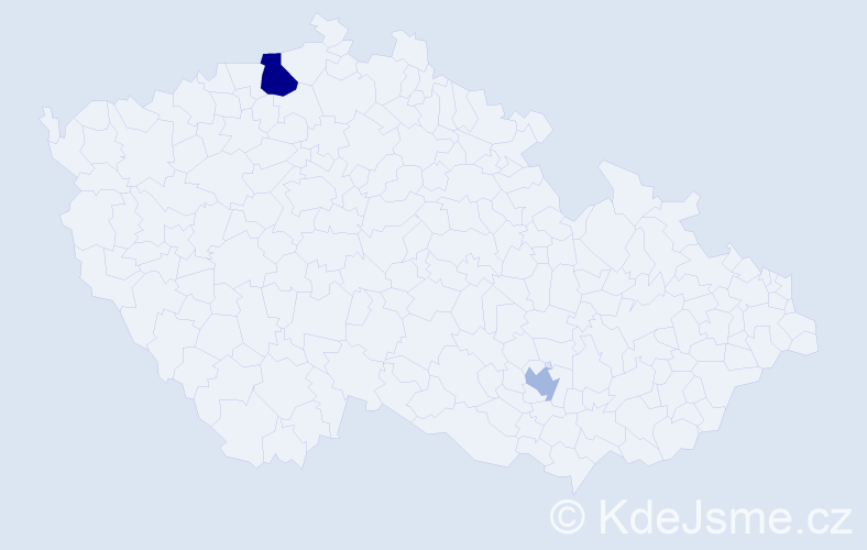 Příjmení: 'Tajchner', počet výskytů 7 v celé ČR