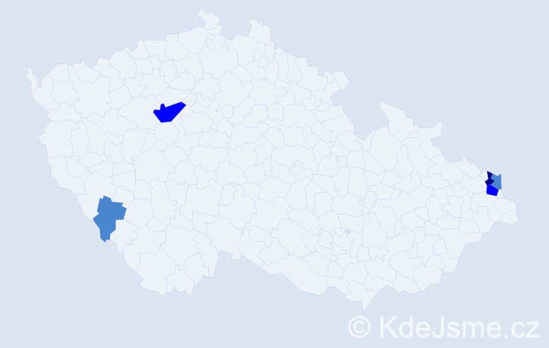 Příjmení: 'Melikant', počet výskytů 9 v celé ČR