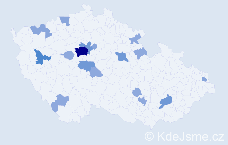 Příjmení: 'Garay', počet výskytů 42 v celé ČR