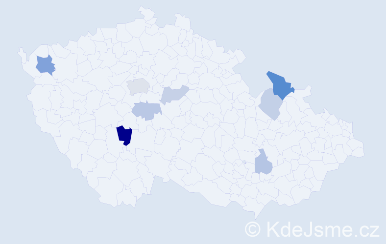 Příjmení: 'Džurná', počet výskytů 17 v celé ČR