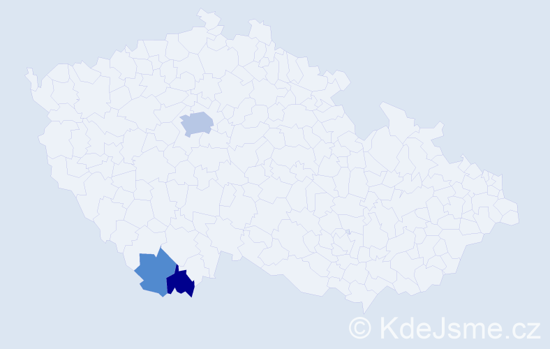 Příjmení: 'Krechlová', počet výskytů 6 v celé ČR