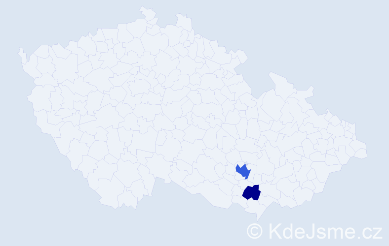Příjmení: 'Koscáková', počet výskytů 5 v celé ČR